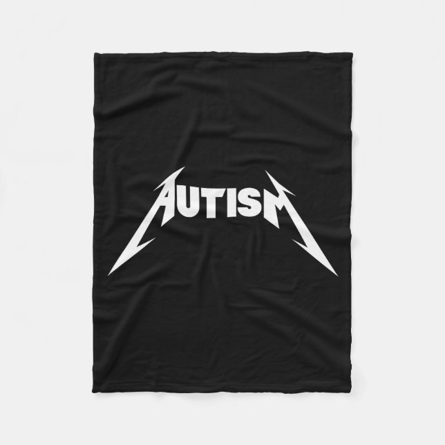 Cobertor De Velo Funny Design Autism Skeleton Meme Metal Rock For M (Frente)