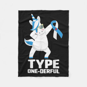 Cobertor De Velo Funny Diabetic Unicorn Type One Maravilhoso Type 1