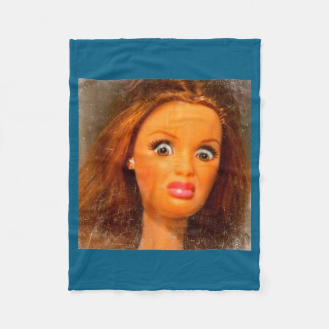 Cobertor De Velo Funny Disgusting Doll Face Meme  (Frente)