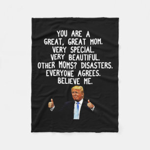 Cobertor De Velo Funny Donald Trump Madre39s Dia do Presente Conser
