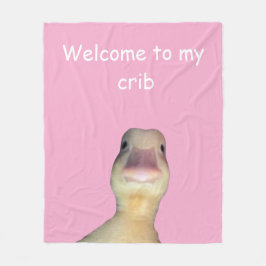 Cobertor De Velo Funny Duck Meme – “Welcome to My Crib” Cute Animal