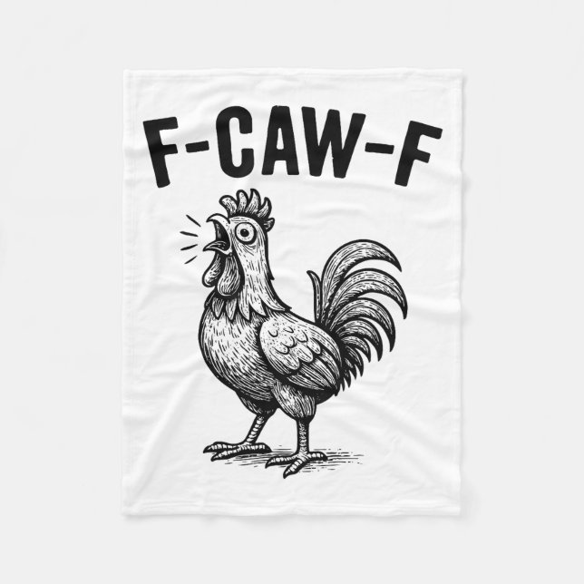 Cobertor De Velo Funny F-caw-f Chicken Graphic Sarcastic Bird  (Frente)