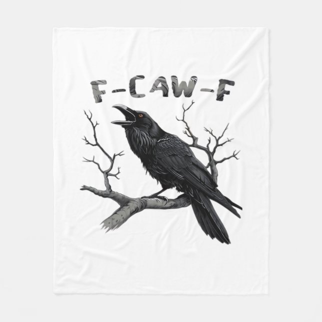 Cobertor De Velo Funny F-Caw-F Gothic Crow Humor Essential (Frente)