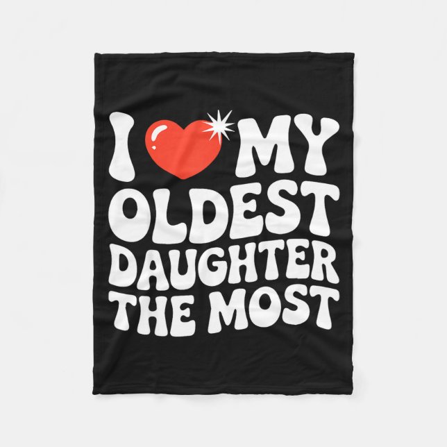 Cobertor De Velo Funny Favorite Oldest Daughter Proud Parent Senior (Frente)