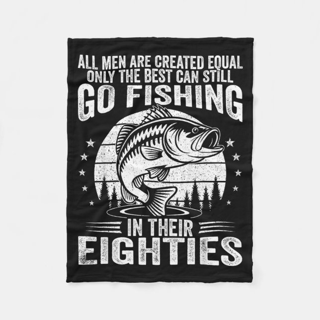 Cobertor De Velo Funny Fishing Sayings For Men In Their Eighties Fi (Frente)