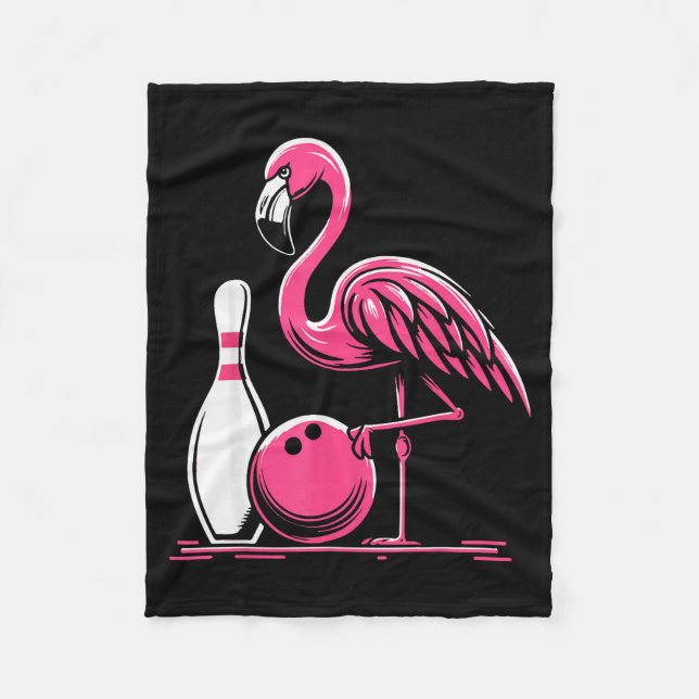 Cobertor De Velo Funny Flamingo Bowling N Bowl Bowler  (Frente)