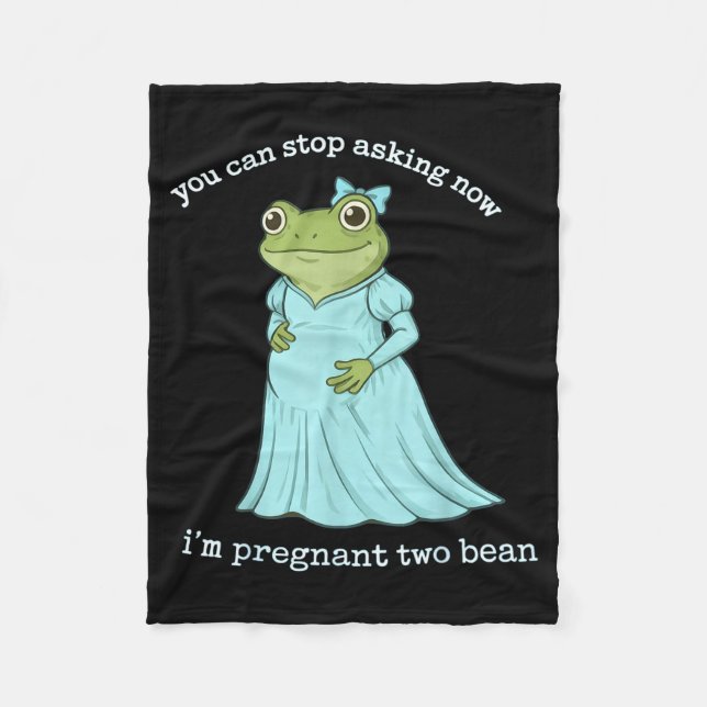 Cobertor De Velo Funny Frog Pregnancy Announcement Medieval Pregnan (Frente)