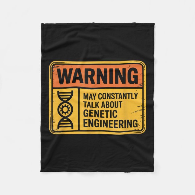 Cobertor De Velo Funny Genetic Engineering Warning Sign Bioengineer (Frente)