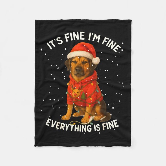 Cobertor De Velo Funny German Shepherd Decorate Christmas Shirts I' (Frente)