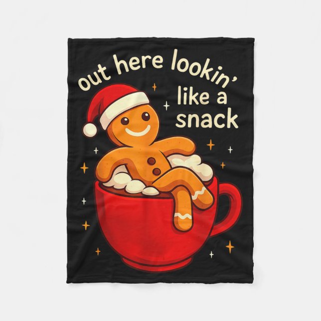 Cobertor De Velo Funny Gingerbread Christmas Snack Cookies Boys Tod (Frente)