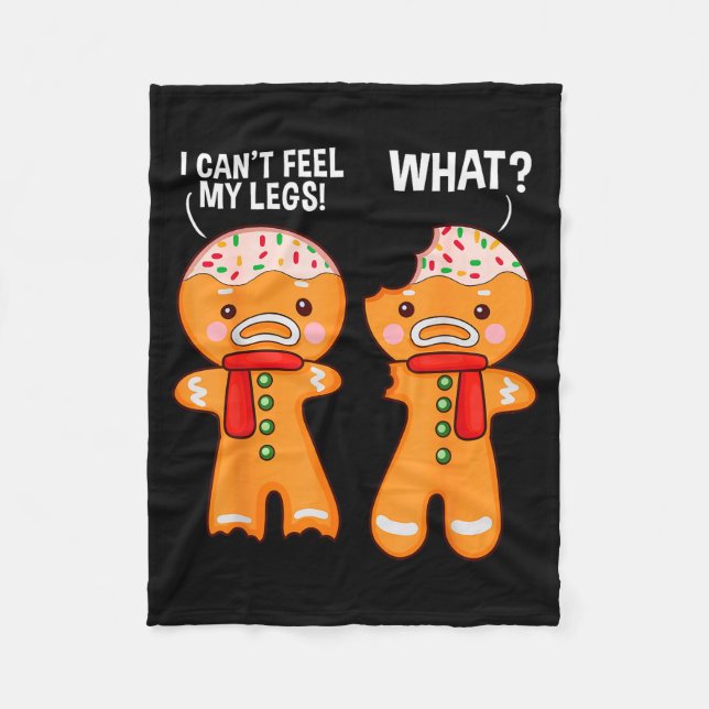 Cobertor De Velo Funny Gingerbread Man Ginger Bread Men Christmas X (Frente)