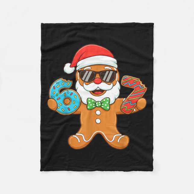 Cobertor De Velo Funny Gingerbread Six Seven 67 Christmas Ice Cream (Frente)