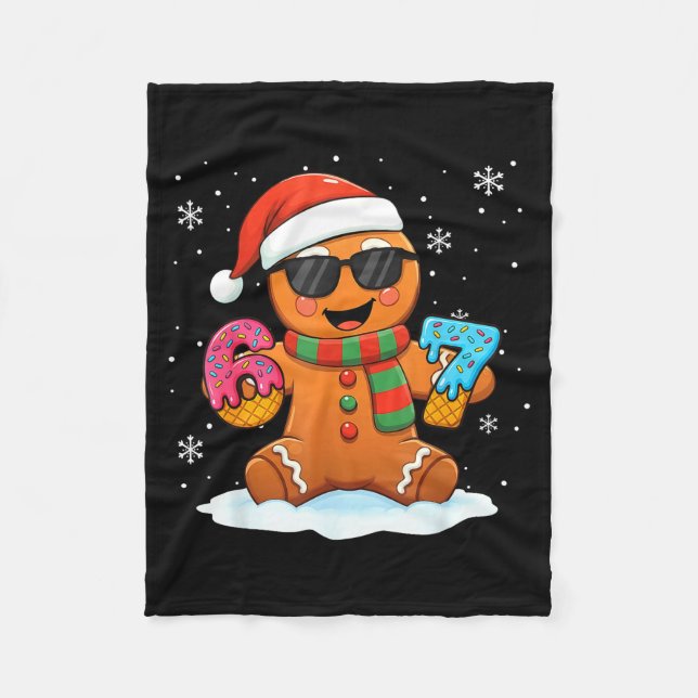 Cobertor De Velo Funny Gingerbread Six Seven 67 Ice Cream Drip Chri (Frente)