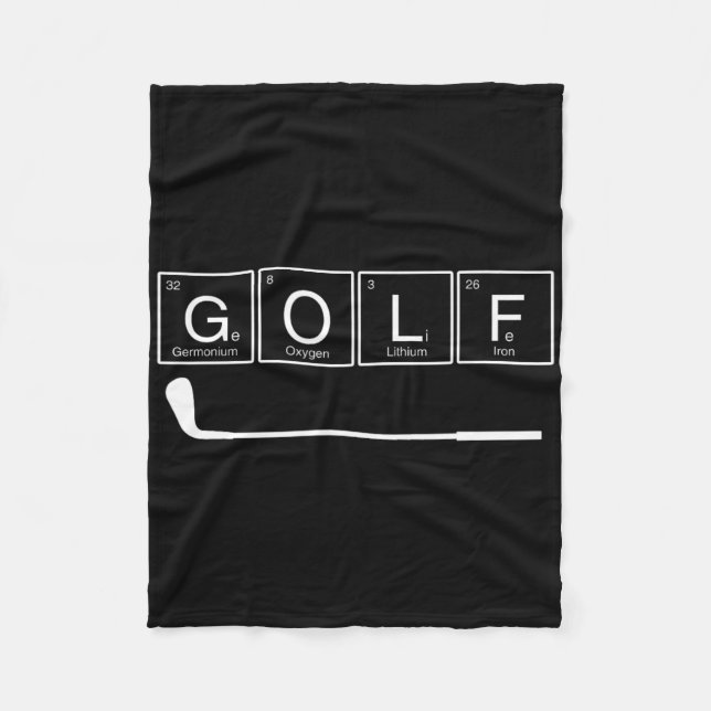 Cobertor De Velo Funny Golf Chemical Elements Periódicos de Mesa Go (Frente)