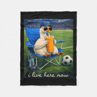 Cobertor De Velo Funny Goose Soccer eu moro aqui agora
