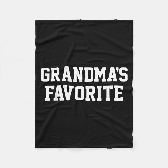 Cobertor De Velo Funny Grandma's Favorite Black Modern Clic Crew  (Frente)