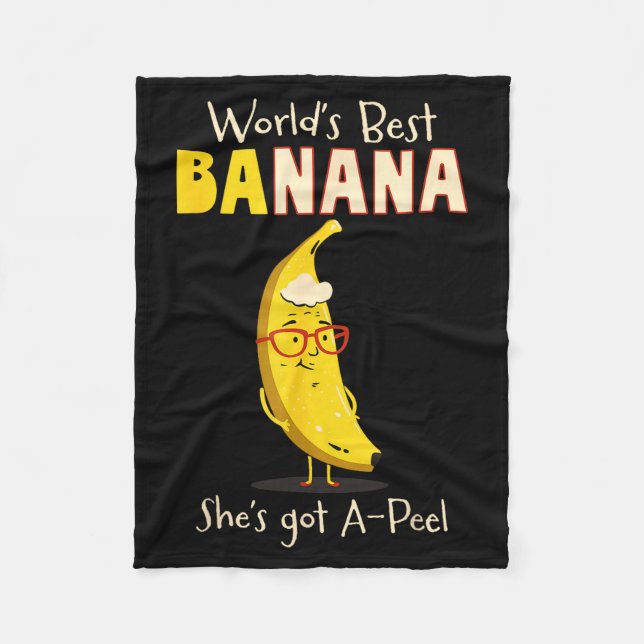 Cobertor De Velo Funny Grandmother World's Nana Banana Pun  (Frente)