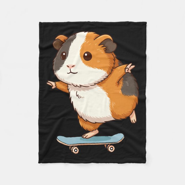 Cobertor De Velo Funny Guinea G Skater Skateboard Ballerina Zoo Boy (Frente)