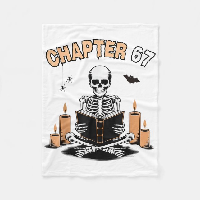 Cobertor De Velo Funny Halloween Skeleton Reading Book 67 Memes _2  (Frente)
