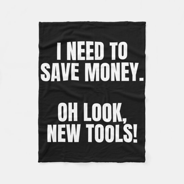 Cobertor De Velo Funny Handyman Dad Humor Oh Look, New Tools  (Frente)