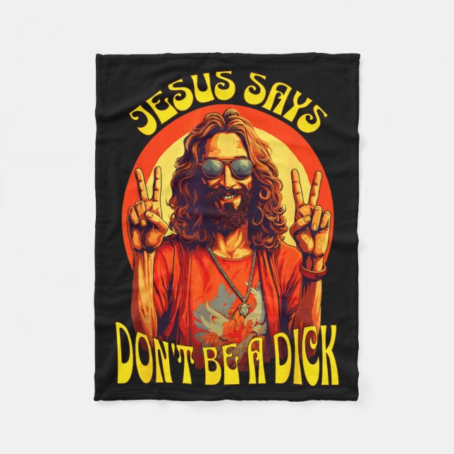 Cobertor De Velo Funny Hipe Jesus Don't Be A  (Frente)