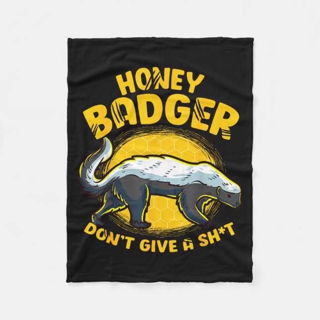 Cobertor De Velo Funny Honey Badger Don't Give A Sh-t Novelty Honey (Frente)