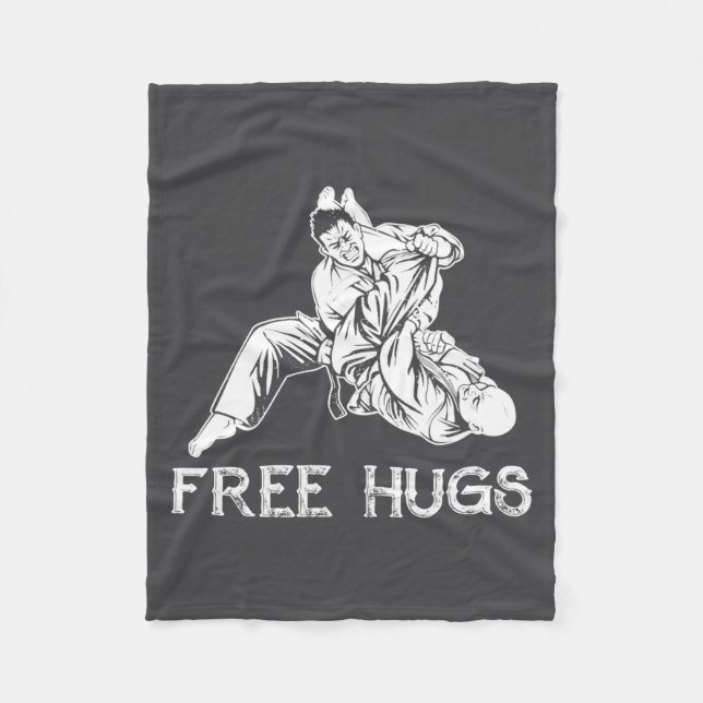 Cobertor De Velo Funny Hugs Brazilian Jiu Jitsu Mma Bjj  (Frente)