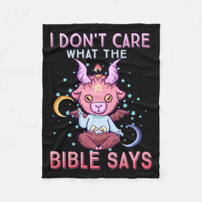 Cobertor De Velo Funny I Dont Care What Bible Says  (Frente)