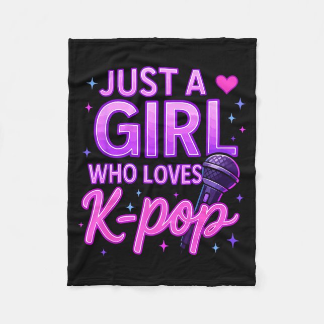 Cobertor De Velo Funny Just A Girl Who Loves K-p  (Frente)