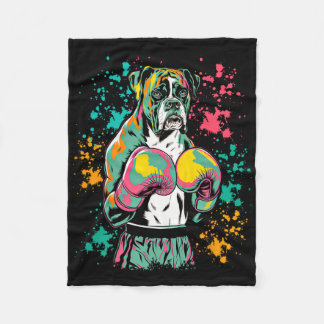 Cobertor De Velo Funny Kickboxing Or Boxing Boxer Dog _1 
