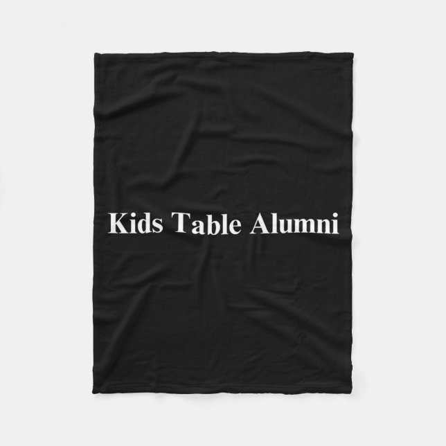 Cobertor De Velo Funny Kids Table Alumni Thanksgiving Novelty Humor (Frente)