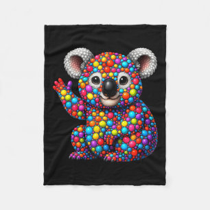 Cobertor De Velo Funny Koala Amava Bolinhas Felizes Dot Day Girls