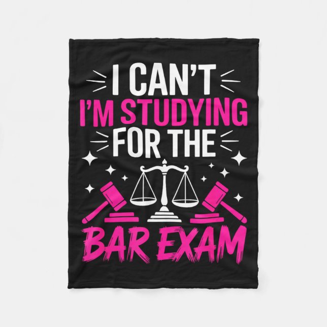 Cobertor De Velo Funny Law School Student Gift - Can't Studying For (Frente)