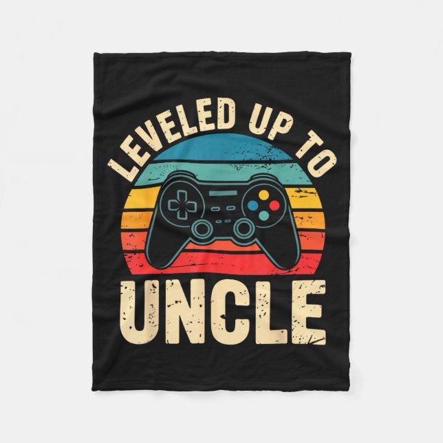 Cobertor De Velo Funny Leveled Up To Uncle Video Gamers Gaming Cute (Frente)