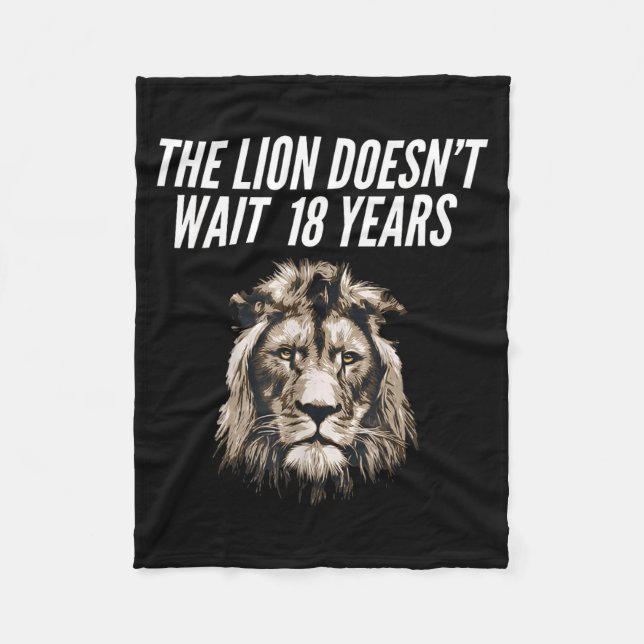 Cobertor De Velo Funny Lion Meme The Lion Doesn't Wait 18 Years Gen (Frente)
