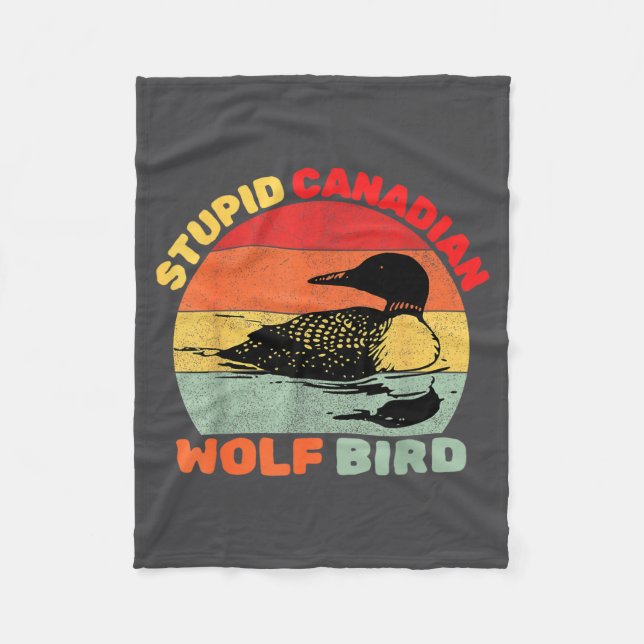 Cobertor De Velo Funny Loon Bird Humor Stud Canadian Wolf Bird  (Frente)