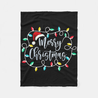 Cobertor De Velo Funny Merry Christmas Lights Xmas Family Men Women