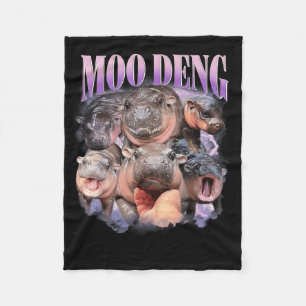 Cobertor De Velo Funny MooDeng Baby Pygmy Hippo Cute Zoo Para Famíl