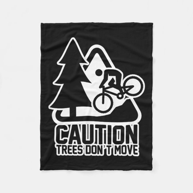 Cobertor De Velo Funny Mountain Biking Warning - Caution Trees Do N (Frente)