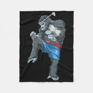Cobertor De Velo Funny Muay Thai Gorilla - Tailandês Boxing