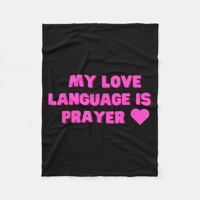 Cobertor De Velo Funny My Love Language Is Prayer Jesus Christian  (Frente)