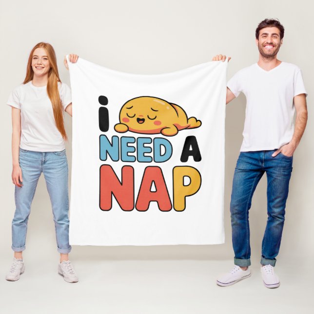 Cobertor De Velo Funny Need A Nap Cute Sleepy Cartoon (In Situ)