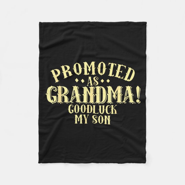 Cobertor De Velo Funny New Grandma Promotion Quote Grandmother Humo (Frente)