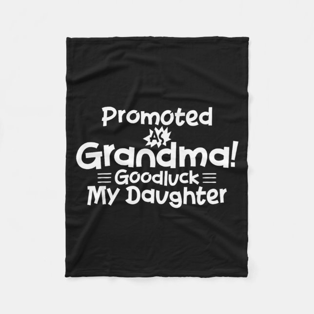 Cobertor De Velo Funny New Grandma Promotion Quote Grandmother Humo (Frente)