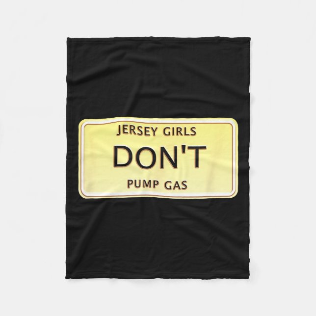 Cobertor De Velo Funny New Jersey Women Jersey Girls Don't Pump Gas (Frente)