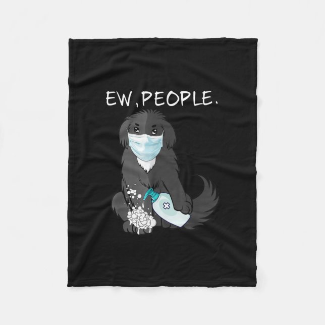Cobertor De Velo Funny Newfound Ew Pessoas Lover (Frente)