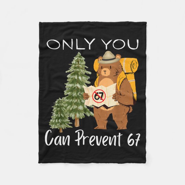 Cobertor De Velo Funny Outdoor Bear Wild Number Six Seven Pun  (Frente)