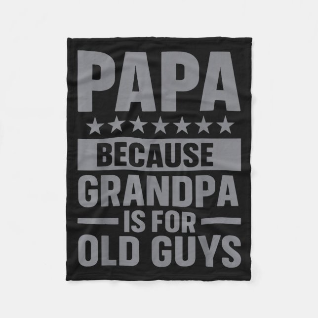 Cobertor De Velo Funny Papa Art For Grandpa From Grandkids Father's (Frente)