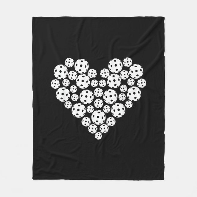Cobertor De Velo Funny Pickleball Love Heart Shape Valentine (Frente)