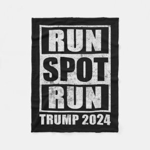 Cobertor De Velo Funny Pro Trump 2024 Run Spot Run Trump Kamala Deb